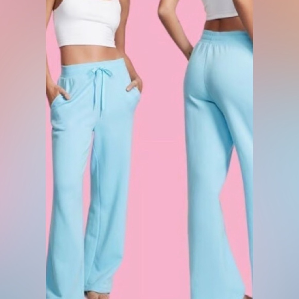 MAKE OFFER! Cozy Up With Me! Victoria's Secret Soft Fleece Lt. Blue Lounge Pants